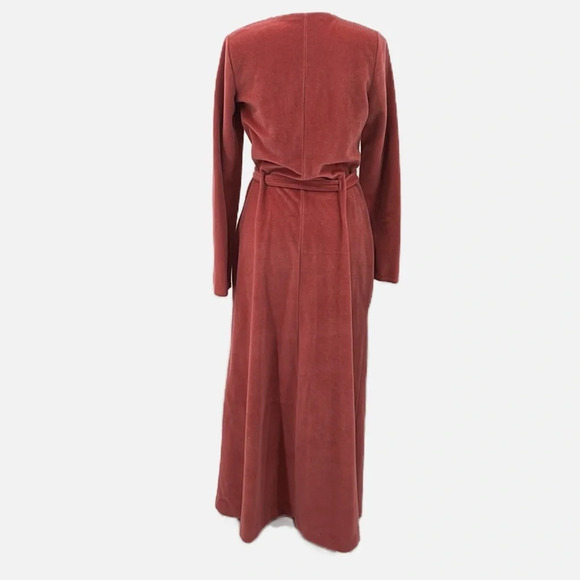 John Kloss for Cira Vintage Velour USA Made Robe with Tie in Pink - Size Small - Picture 3 of 8